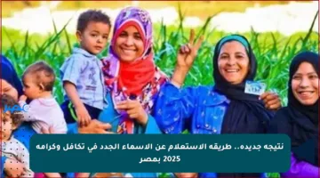 نتيجة جديدة.. طريقة الاستعلام عن الأسماء الجدد في تكافل وكرامة 2025 بمصر